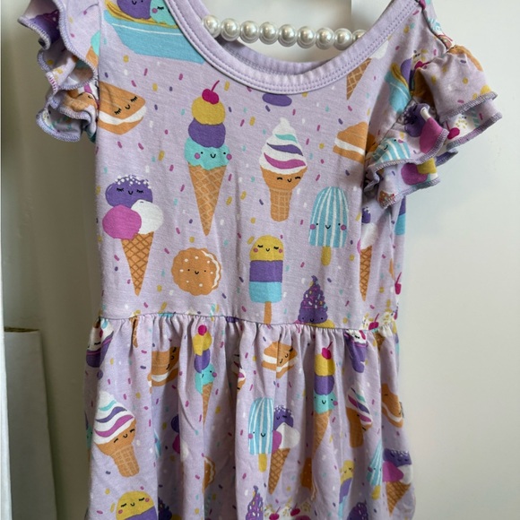 Little Sleepies Pink Star, Checkered and Ice-cream Party Ruffle-Sleeve Dress - Picture 14 of 16